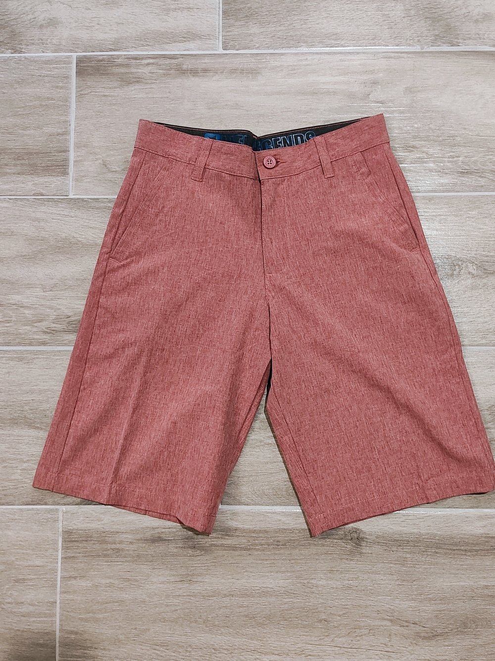 Men's Casual Red Shorts - Classic Comfort 28"